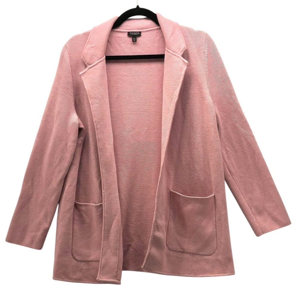 Talbots Merino Wool Blazer Cardigan Pink‎ 1XP